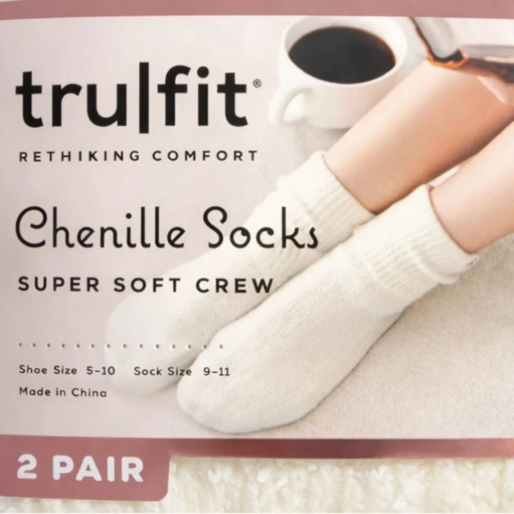 TruFit - 2 pairs Chenille Socks